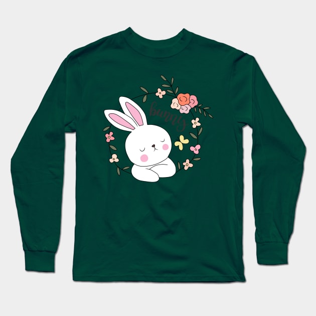 Little Bunny Long Sleeve T-Shirt by valentinahramov